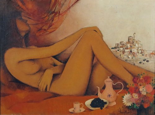 youcannottakeitwithyou - VERNET BONFORT (French, *1934)Reclining...