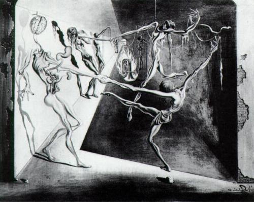 surrealism-love - Dance, 1944, Salvador Dali