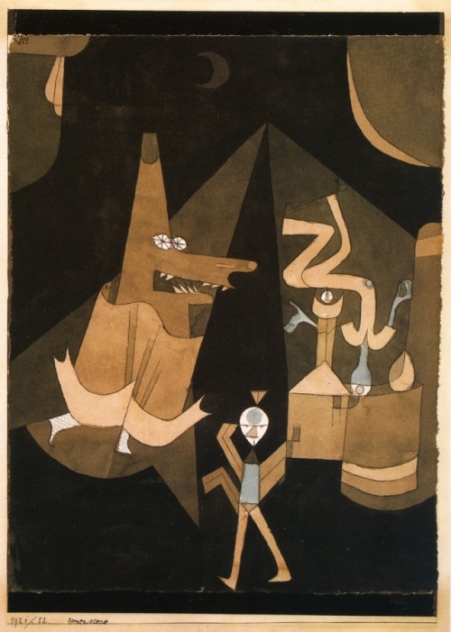 surrealism-love - Witch scene, 1921, Paul KleeSize - 24.25x32...
