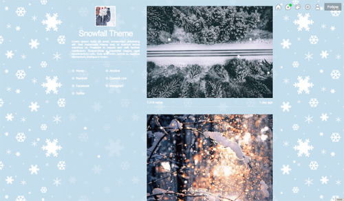 Snowfall ThemeFeatures:Transparent snowflake background...