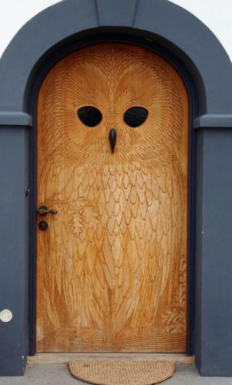 anotherbondiblonde - A hand carved owl door, Denmark, 1930sYes,...