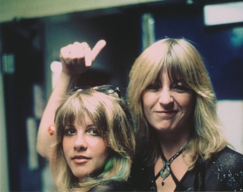goldduststevie - Stevie and Christine backstage in 1976.