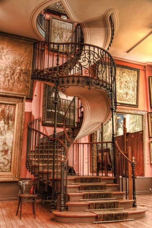 steampunktendencies - Staircase at the Musée national Gustave...