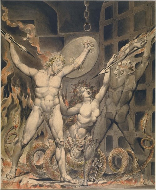 artist-blake - Illustration to Milton`s Paradise Lost, William...