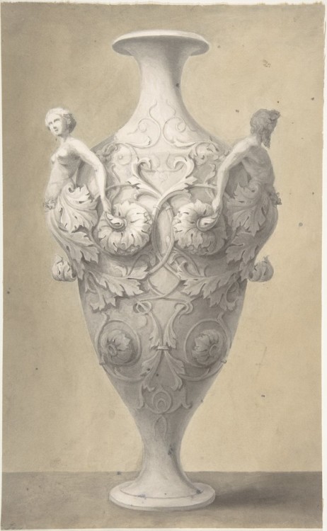 met-drawings-prints - Vase by Anonymous, Italian, 19th century,...
