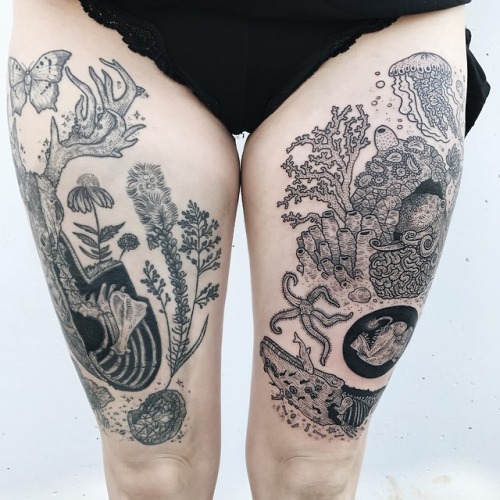 thigh tattoo on Tumblr