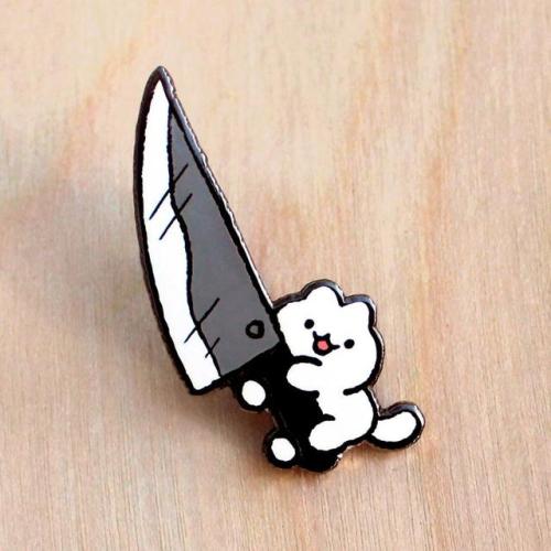 magicalshopping - ♡ Knife Cat Pins - x // x // x ♡ please don’t...