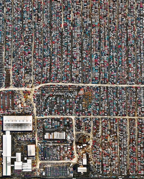dailyoverview - Thousands of vehicles are stored at a salvage...