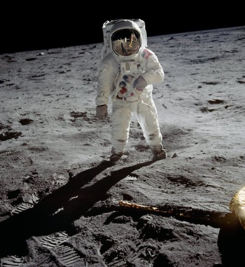 humanoidhistory - Apollo 11 astronaut Buzz Aldrin on the Moon,...