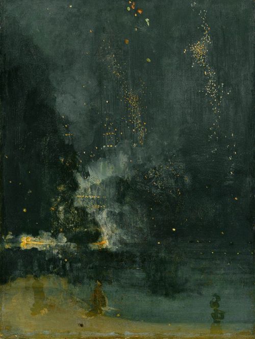 nocturne in black and gold (1875)art by james whistler