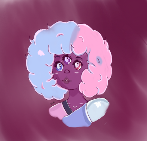 Hey, sorry i’ve been dead, but have this garnet I drew :-)