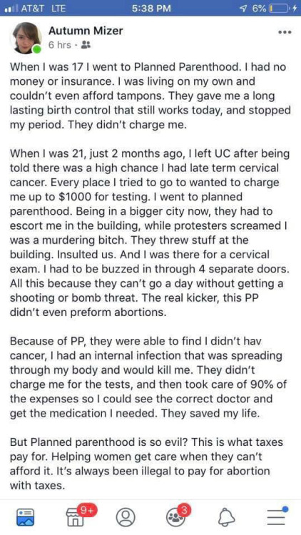 imfemalewarrior - This is why Planned Parenthood is so important;...
