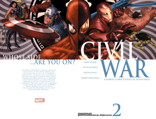 thebendisageofcomics:Civil War by Steve McNiven, Dexter Vines...