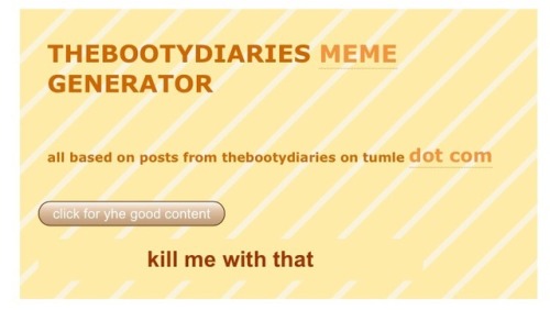 web-wrecker - thebootydiaries - a generator that mashes my posts...