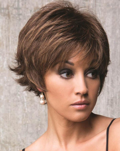 A classic look with tapered layers and flipped ends combined to...