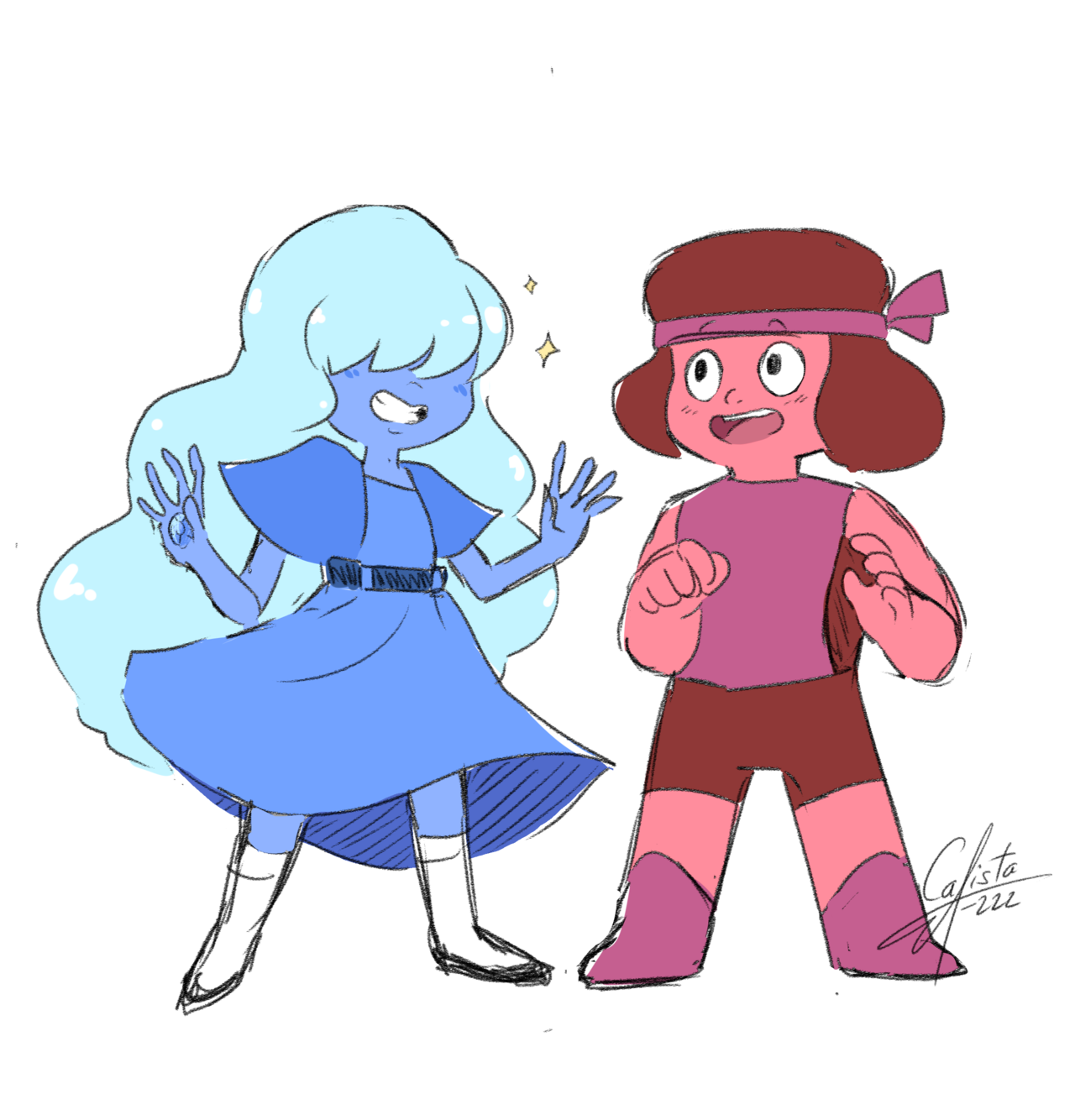 Ruby and Sapphire ! hhh They are so adorable :,3!