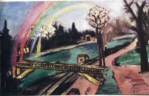 max-beckmann - Railway Bridge and Rainbow, 1942, Max...