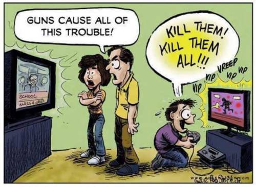 Wait, are people really back on the video games cause violence...