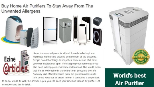 Buy Home Air Purifiers To Stay Away From The Unwanted Allergens