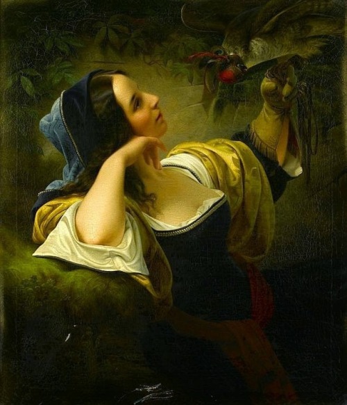 blue-storming - Louis Ammy Blanc, The Falconer, 1850