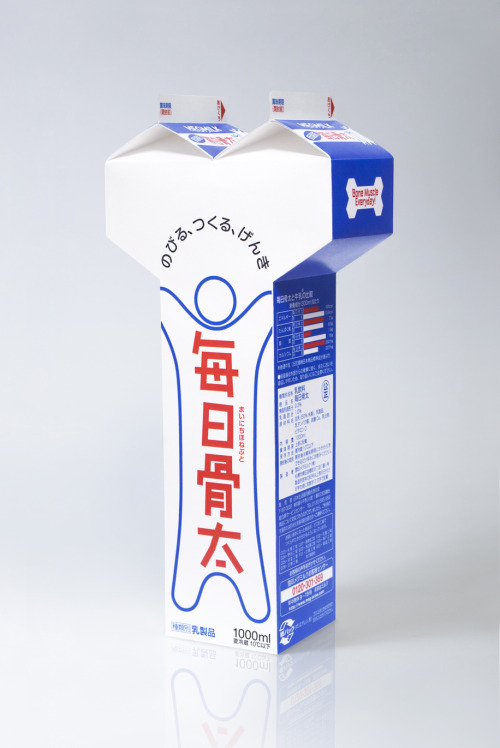 moritakuma - 毎日骨太牛乳毎日骨太牛乳の認知拡大のために、骨を模したパッケージを制作。...