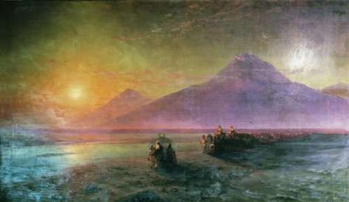 artist-aivazovski:Dejection of Noah from mountain Ararat, Ivan...