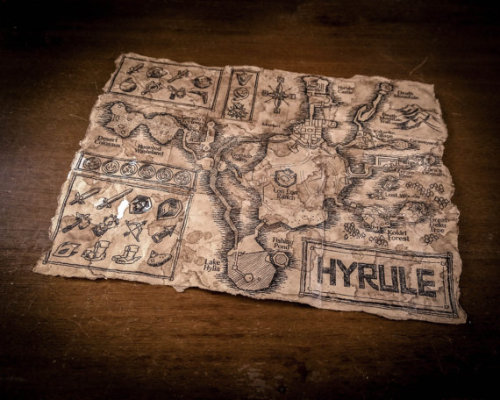 retrogamingblog:Ancient Map of Hyrule made by hutui