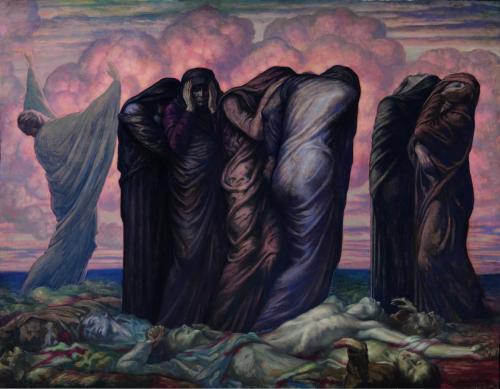 the-cinder-fields - Jean Delville, The Mothers, 1919