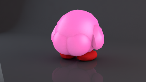 pukicho - ridgewayearl - pukicho - I rendered and created an image of 3d Kirby with a giant round...