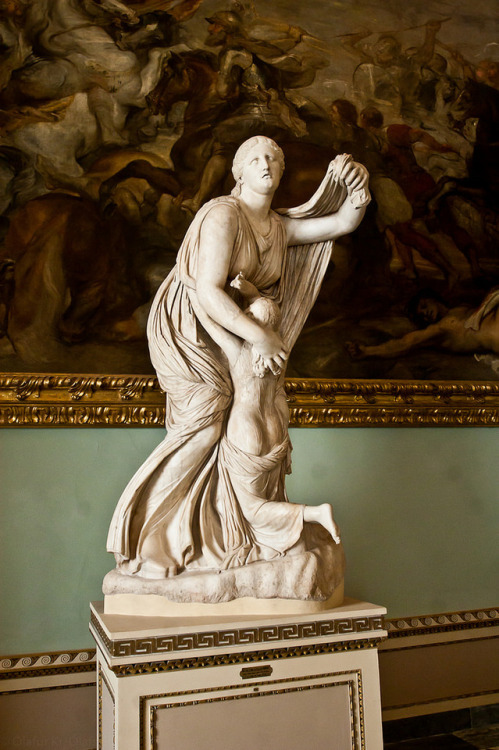 Artemis and Apollo kill the children of Niobe from Florence Η...