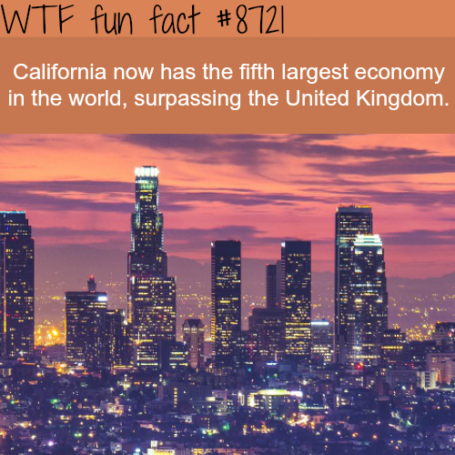wtf-fun-factss - California became the fifth largest economy in...
