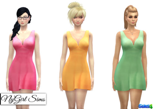 nygirlsims - V Back Tank Dress. A very simple and stylish...