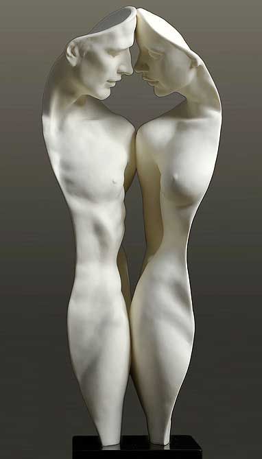 sixpenceee - We Two - Parian II Sculpture. Artist Gaylord Ho...