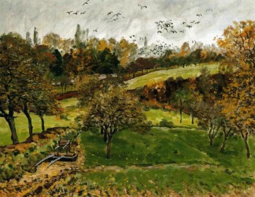 artist-sisley:Autumn Landscape, Louveciennnes, Alfred...