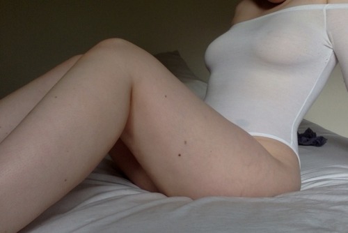 usedpantiesfromme - plain cream body suit i like to wear these...