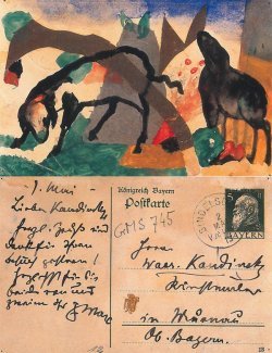 last-picture-show - Franz Marc, Postcards - - Two Foxes, To Albert...