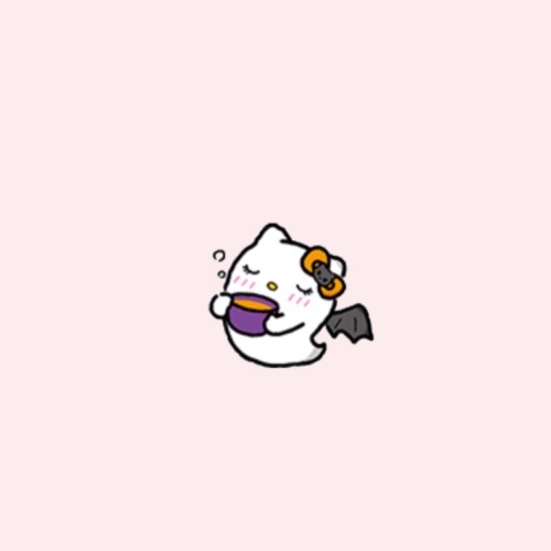pastel-blaster:Cute hello kitty ghosts