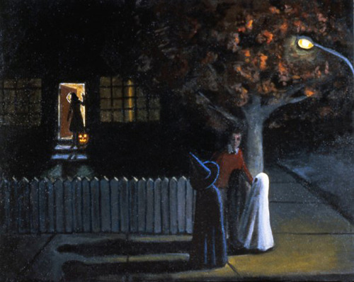 sherylhumphrey:Trick or Treat. Oil on canvas, 16 x 20 in. ©...