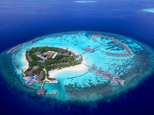 Aerial photos of Maldivian islands
