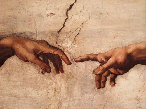 ghostlywatcher - Michelangelo Buonarroti “The Creation of Adam”...