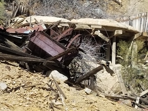 Remains of the biriana mine yucca AZ.