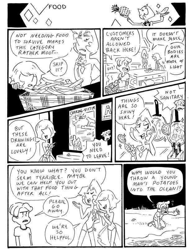 Here you go: SU x QE crossover magic This is a parody comic I made for myself to hand out at SDCC2018 and isn’t official so don’t sweat the small stuff! Many thanks to ghostdigits for her help. She is...