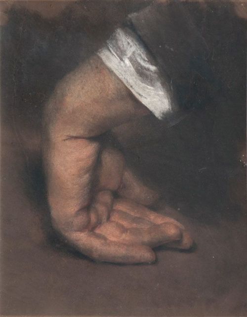 Adolph (von) Menzel (1815-1905) - Study of a hand, pastel, 23...