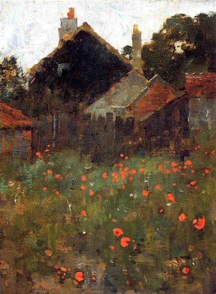 impressionism-art - The Poppy Field (?)Willard Metcalf