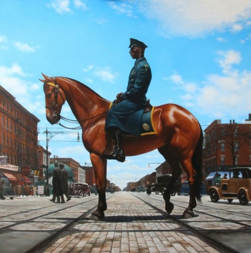 jareckiworld - Kadir Nelson -  Harlem Equus   (oil on canvas,...