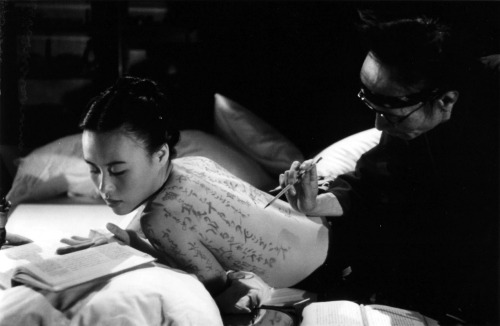 semioticapocalypse:Vivian Wu and the calligraphe. The pillow...