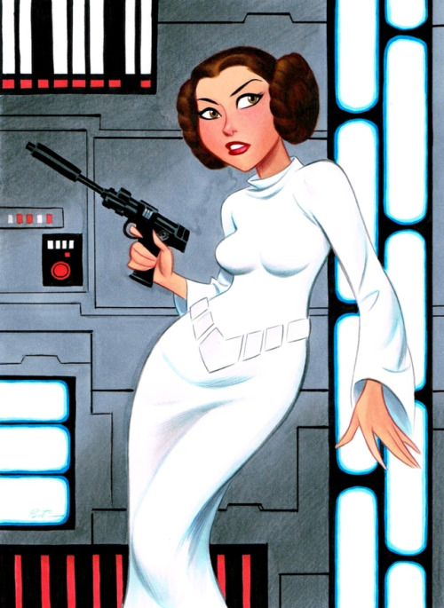 spaceshiprocket - Princess Leia by Bruce Timm
