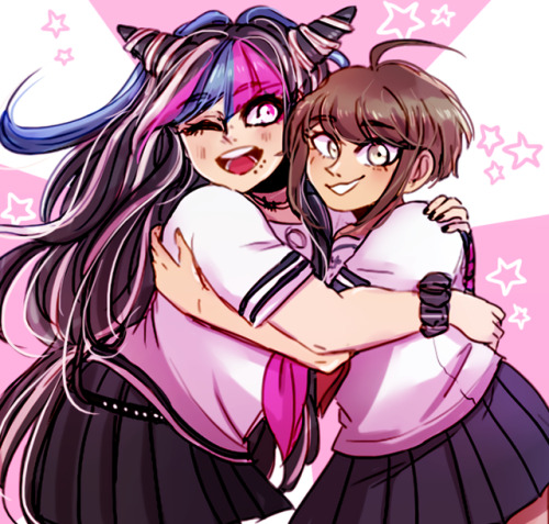 ministarfruit - self-care is drawing your fave girls hugging