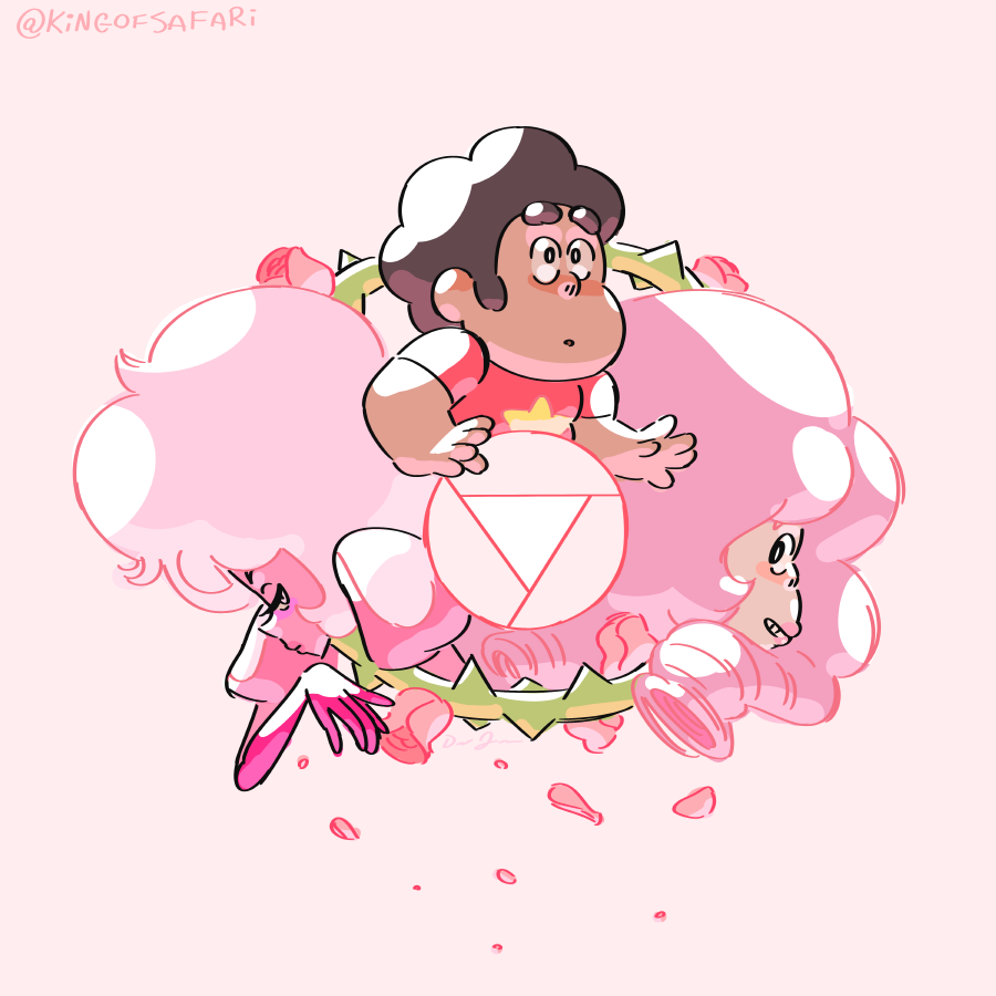 I finally got the boyfriend all caught up on Steven Universe and wanted to scribble a Steven/Rose/Pink image because I FINALLY can without spoiling anything for him!