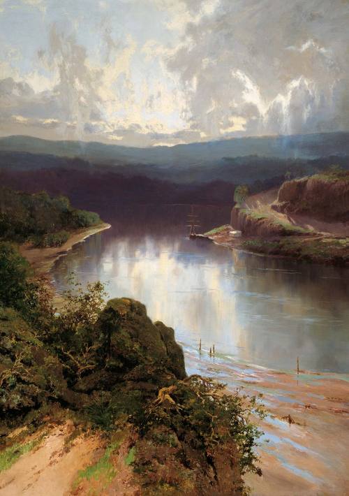 An Australian fjord, 1899-1901 by William Charles Piguenit...
